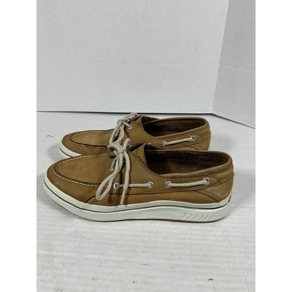 Sperry Top-Sider Mens 11M Tan Leather Boat Shoes Moc Toe Loafers 0884130 D3-CH17